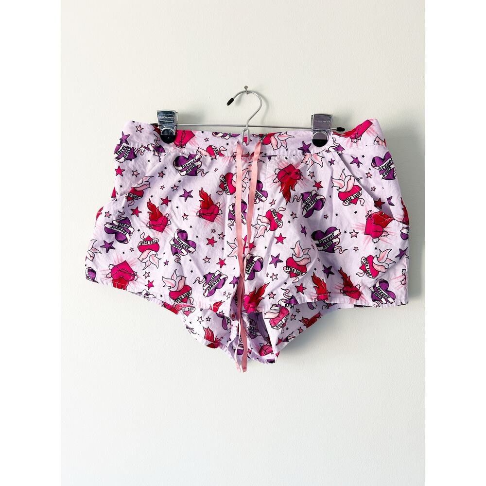 Cacique True Love Heart Print 100% Cotton Shorts 18/20